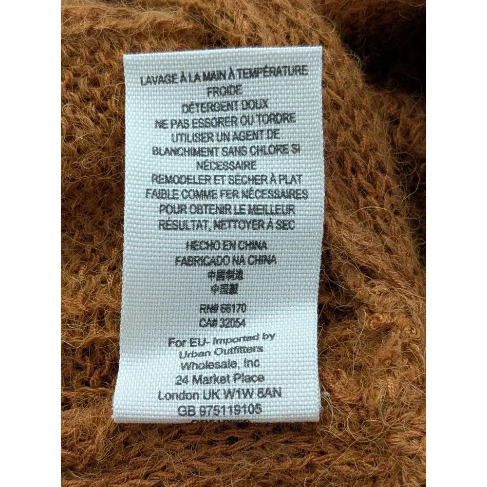 Free People Waterfall Sweater Honey Alpaca Blend Long Sleeve Pullover Women's XS
